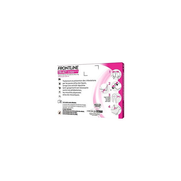 Frontline Tri-act Chien - 2-5kg - 3 Pipettes
