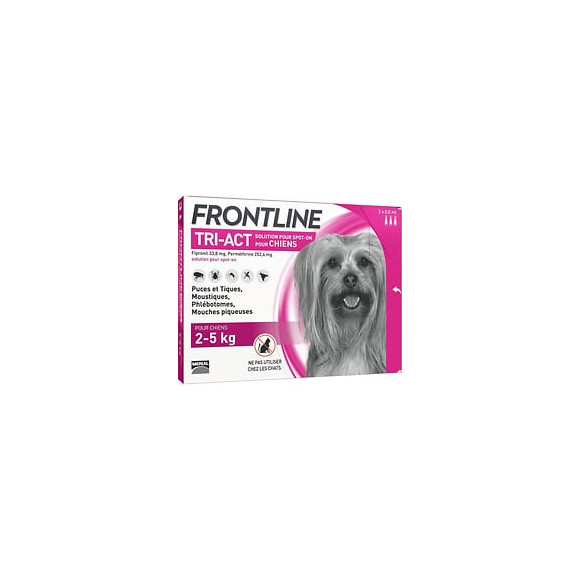 Frontline Tri-act Chien - 2-5kg - 3 Pipettes