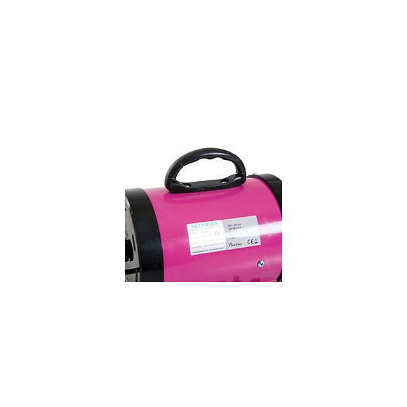 Séchoir Sèche-poils Toilettage Professionnel Pour Chien Chat Animaux 2800 W Température + Vitesse Réglable Rose Fuchsia Noi