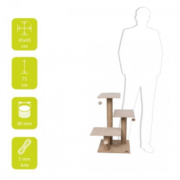 Ebi Natural Park 45 X 45 X 75 Cm - 7 Kg - Rose - Pour Chat