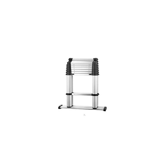 Echelle Télescopique Pro Argent Aluminium 2.96m