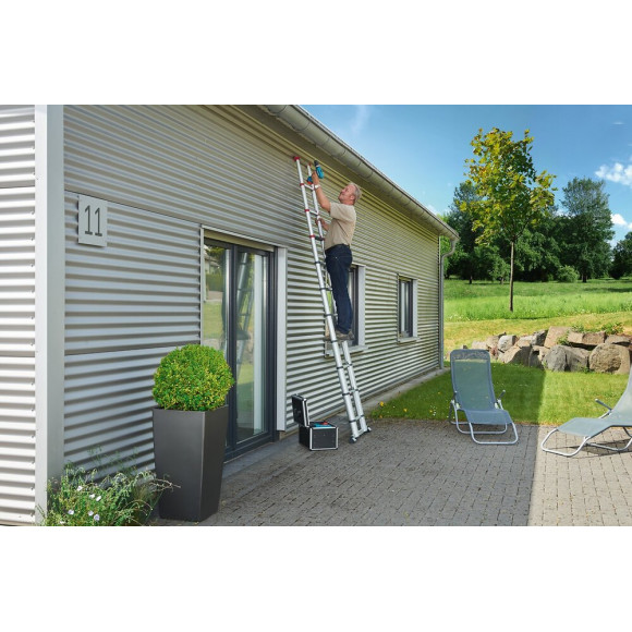 Echelle Télescopique Aluminium Hailo 11 Échelons H.3.2 M