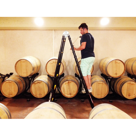 Echelle-escabeau Télescopique Woerther 4m40/2m20 Avec Double Barres Stabilisatrices - Garantie 5 Ans - Qualité Supérieur