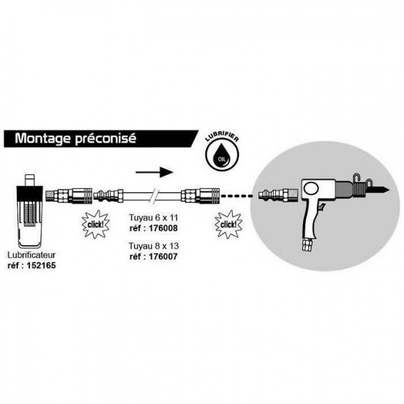 Mecafer Marteau Burin Pneumatique 150mm