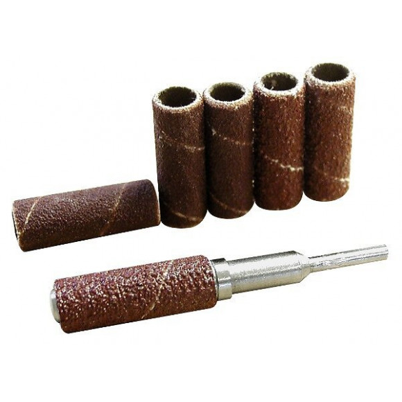 6 Tambours Abrasifs Ø 9 Mm + Support