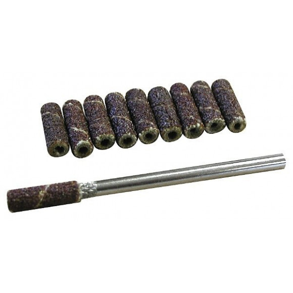 10 Tambours Abrasifs Haute Qualité Ø 4 Mm + Support