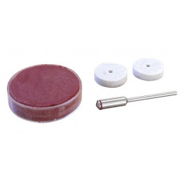 Pâte À Polir + 1 Feutre + Porte-disques Roue Ø 22 Mm