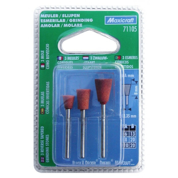 3 Meules Coniques Corindon