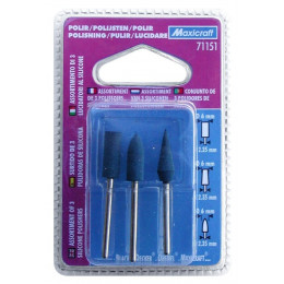3 Polissoirs Silicone Haute Qualité Ø 6 Mm