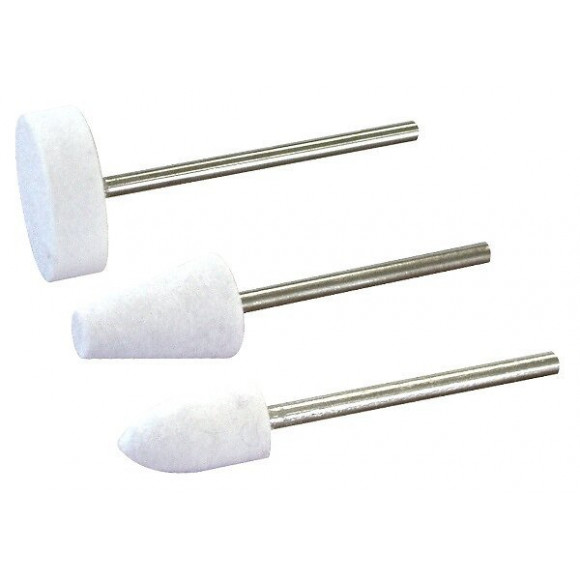 3 Feutres À Polir Sur Tige