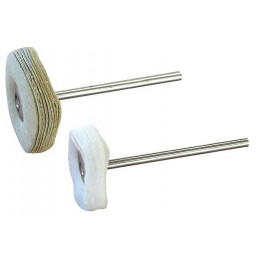 1 Roue Chamois + 1 Roue Flanelle Ø 20 Mm