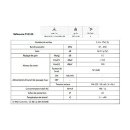 Amp.app.4s+tv "f" 47...790mhz G16db Vs102 Televes - 552320