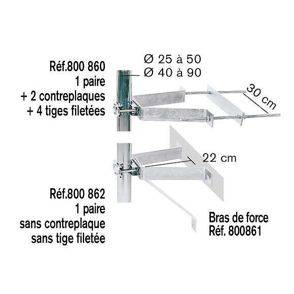 Paire De Fixations Murales Erard 800862