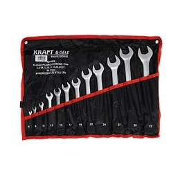 Dcraft - Jeu De Clés Mixtes - 12 Clés - Dimensions De 6 À 32 Mm - Clés Mixtes - Noir