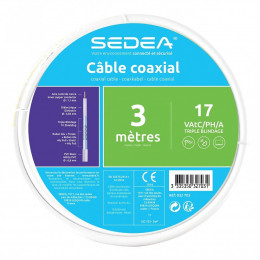 Câble Coaxial Tv 17vatc Triple Blindage L.3 M Sedea