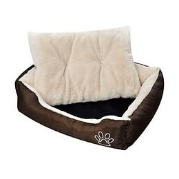 Panier Chaud Pour Chien Avec Coussin Rembourré M - Beige