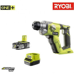 Marteau Perforateur Ryobi 18v Oneplus - 1 Batterie Lithiumplus 2.5ah - 1 Chargeur Rapide R18sds-125s