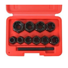 Kit D'extracteur De Boulons/d'écrous Endommagés Acier 11 Pcs -