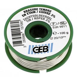 Bobine Pour Brasure Etain / Cuivre, 100 G, Geb