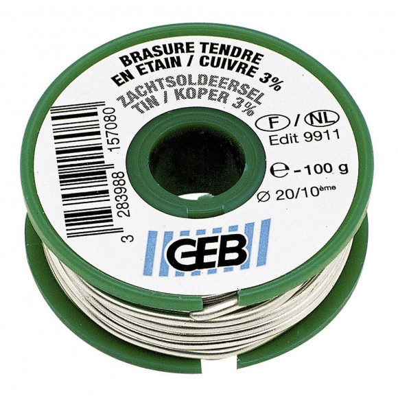 Bobine Pour Brasure Etain / Cuivre, 100 G, Geb