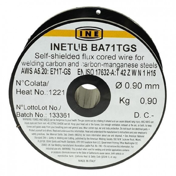 Ine Bobine Fil Fourre Pour Soudure Mig/mag Sans Gaz O Fil 0,9 Mm 0,90 Kg