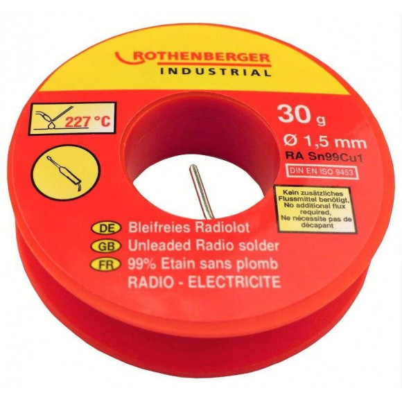 Bobine Étain Radio 1,5 Mm, 30 G. Rothenberger