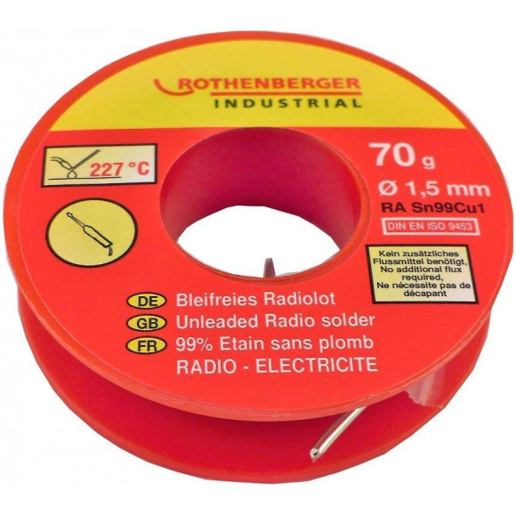 Bobine Étain Radio 1,5 Mm 70 G. Rothenberger