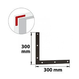 Equerre Découpée Acier Prépeint, H.300 X L.300 X P.4 Mm
