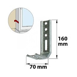 Equerre De Fixation Acier Prépeint, H.160 X L.70 X P.30 Mm