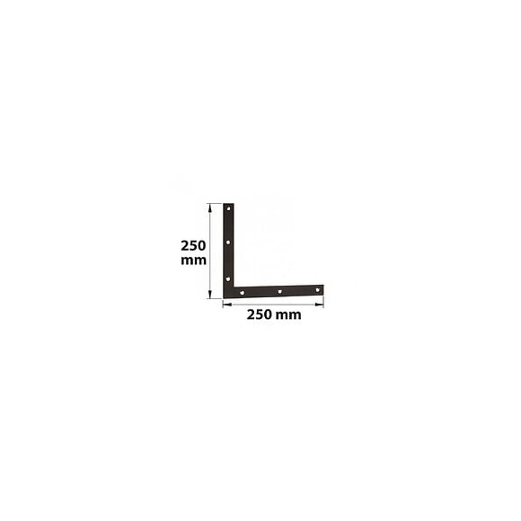 Equerre Découpée Acier Prépeint, H.250 X L.250 X P.4 Mm