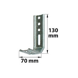 Equerre De Fixation Acier Zingué, H.130 X L.70 X P.30 Mm