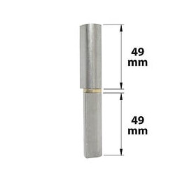 Paumelle Sans Lame Acier Brut, H.100 X L.25 X P.16 Mm