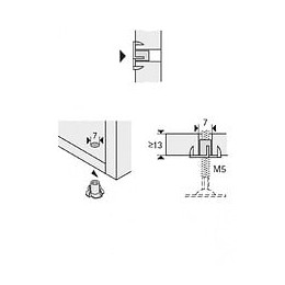 Lot De 8 Ecrous 89372 Hettich