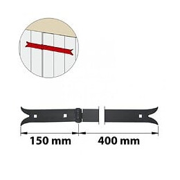 Charnière Acier Prépeint, H.35 X L.550 X P.20 Mm