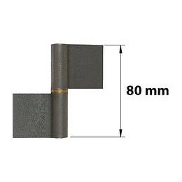 Paumelle De Grille Acier Brut, H.80 X L.80 X P.15 Mm