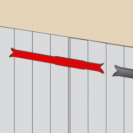 Charnière Acier Prépeint, H.35 X L.550 X P.20 Mm