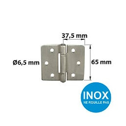 Charnière Forte Inox Pour Volets Battants/pour Porte Battante, L.75 X L.75 Mm
