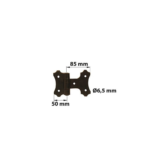 Charnière Forte Acier Prépeint, H.130 X L.95 X P.21 Mm