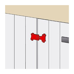 Charnière Forte Acier Prépeint, H.130 X L.95 X P.21 Mm