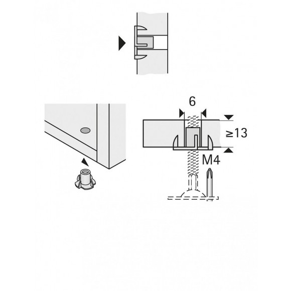 Lot De 8 Ecrous 89371 Hettich
