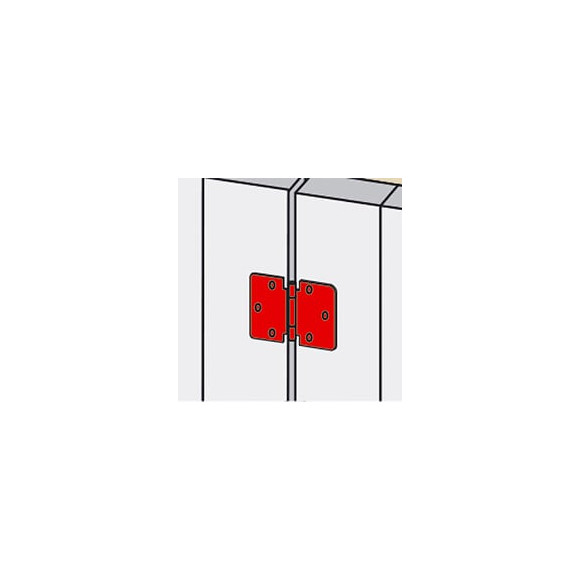 Charnière Forte Inox Pour Volets Battants/pour Porte Battante, L.75 X L.75 Mm