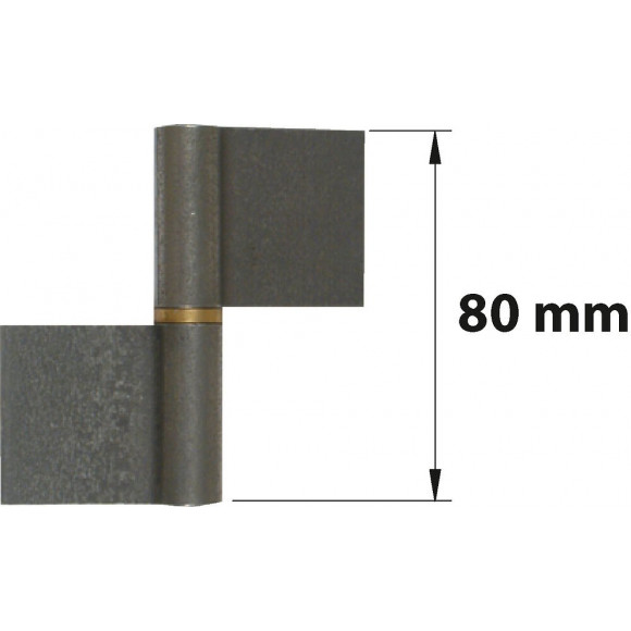 Paumelle De Grille Acier Brut, H.80 X L.80 X P.15 Mm