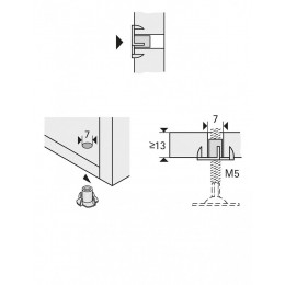 Lot De 8 Ecrous 89372 Hettich