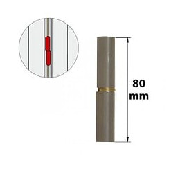 Paumelle Sans Lame Acier Brut, H.80 X L.18 X P.14 Mm