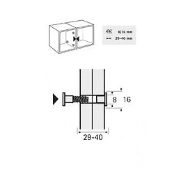 Lot De 10 Vis D'assemblage Plastique Brut Hettich, L.40 Mm