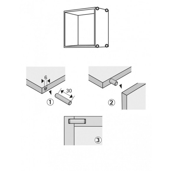 Lot De 50 Chevilles Bois Brut Hettich, L.30 Mm