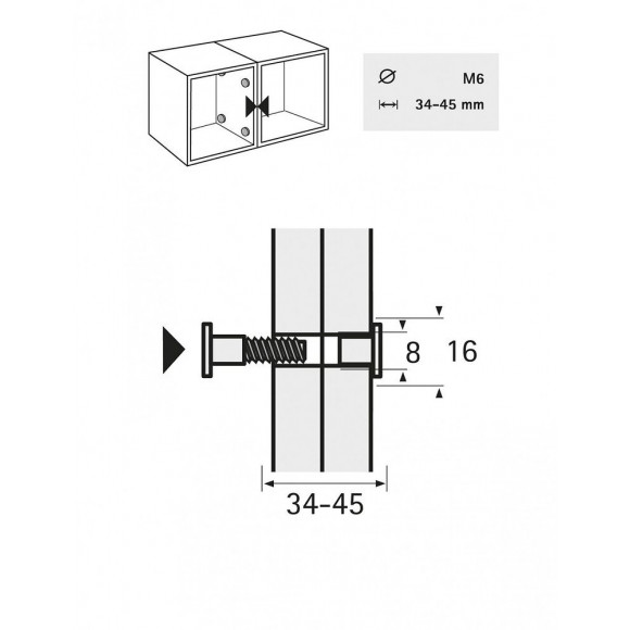Lot De 10 Vis D'assemblage Plastique Brut Hettich, L.45 Mm