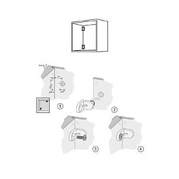 Lot De 12 Équerres D'assemblage Pour Paroi Arrière Plastique Brut Hettich