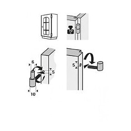 Lot De 2 Fiches À Visser Hettich, Acier Zingué, H.34 X L.10 Mm