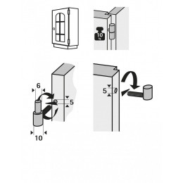 Lot De 2 Fiches À Visser Hettich, Acier Zingué, H.34 X L.10 Mm